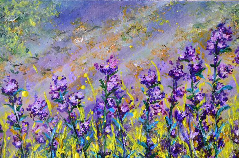 Original Abstract Floral Painting by Misty Lady