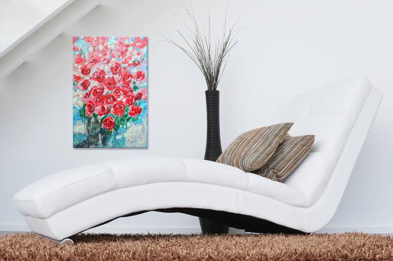 Original Fine Art Floral Painting by Misty Lady