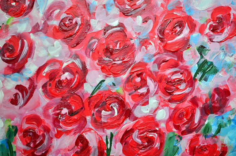 Original Fine Art Floral Painting by Misty Lady