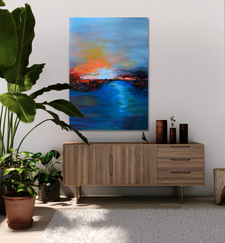 Original Abstract Landscape Painting by Misty Lady