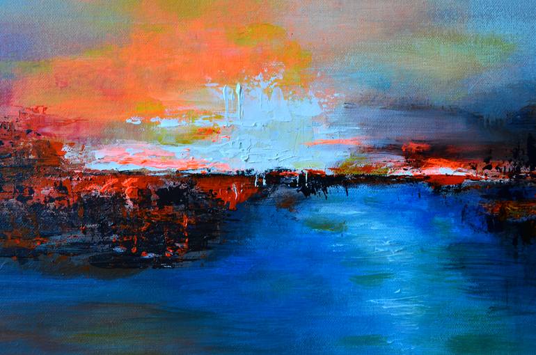 Original Abstract Landscape Painting by Misty Lady