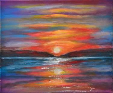 beach house decor laguna beach painting abstract ocean art sunset painting beach lovers gift