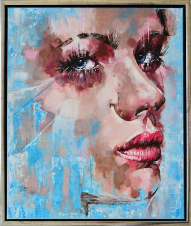 Anxiety - framed portrait Painting by Misty Lady | 