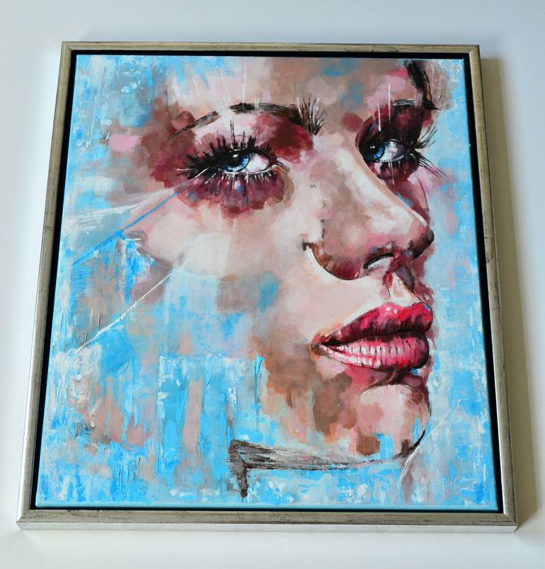 Original Abstract Portrait Painting by Misty Lady