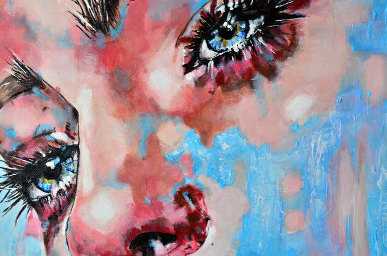 Original Abstract People Painting by Misty Lady