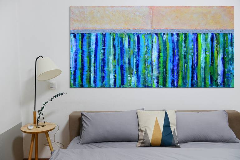 Original Fine Art Abstract Painting by Misty Lady