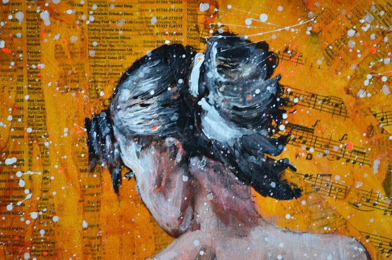Original Figurative People Painting by Misty Lady