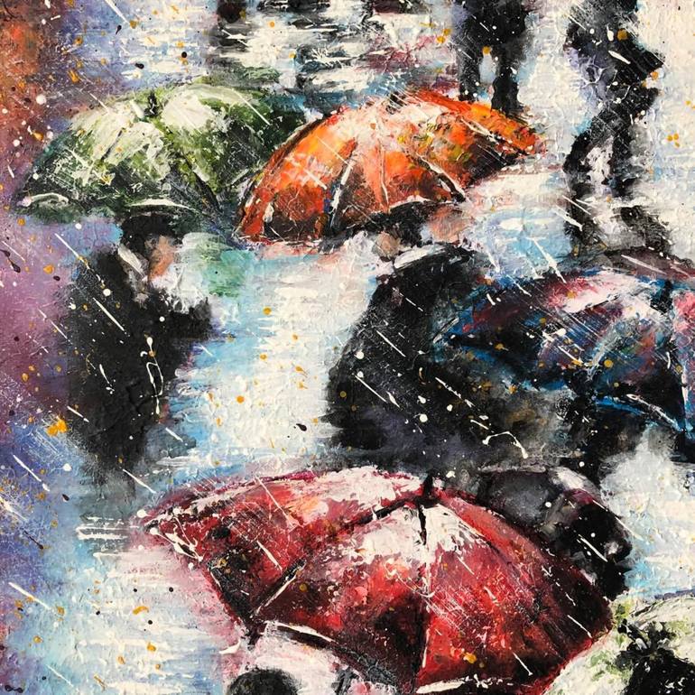 Original Abstract People Painting by Misty Lady