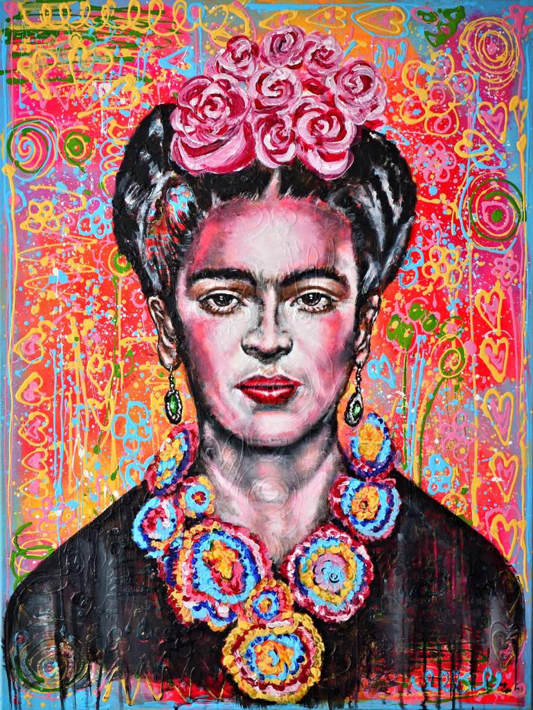 Frida Kahlo - XL Pop art portrait Painting by Misty Lady | Saatchi Art
