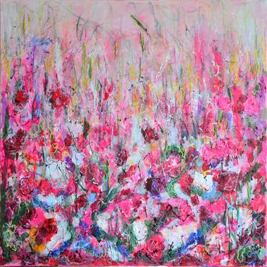 Original Abstract Floral Paintings by Misty Lady