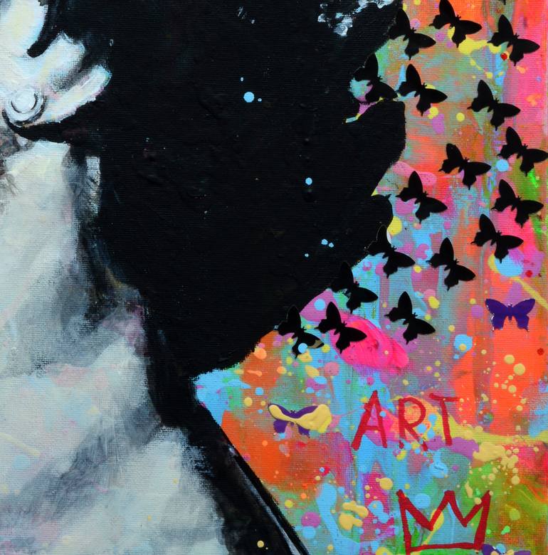 Original Figurative People Painting by Misty Lady