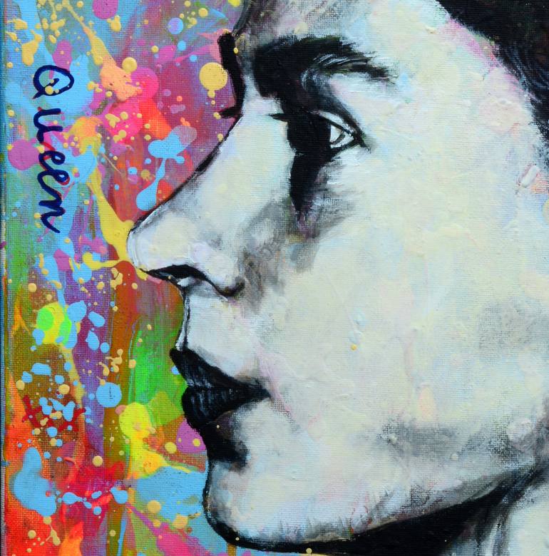 Original Figurative People Painting by Misty Lady