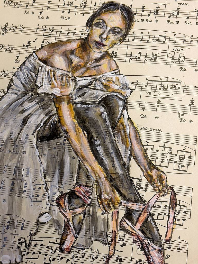 Original Contemporary People Painting by Misty Lady