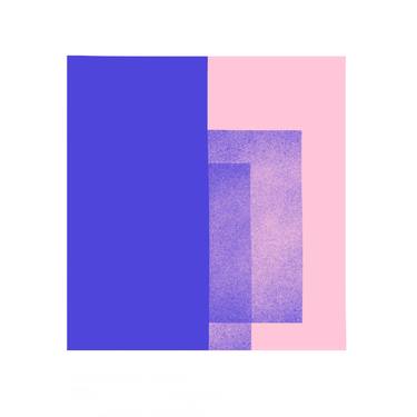 Cobalt and Pink : Soft Geometry - Limited Edition 1 of 50 thumb