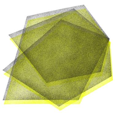 Acid Yellow & Charcoal Shapes : Soft Geometry - Open Edition thumb