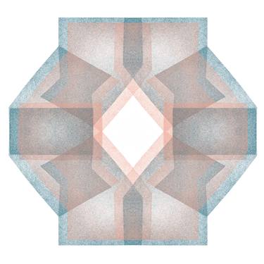 Teal & Dusty Pink Modern Mandala - Open Edition thumb