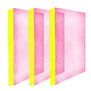 Hot Pink Neon Yellow Three Planes: Soft Geometry - Open Edition thumb