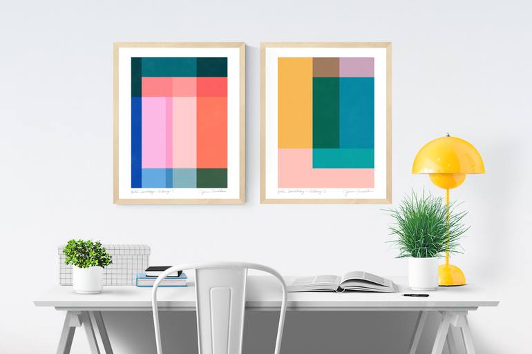 Original Abstract Expressionism Abstract Printmaking by Jessica Poundstone