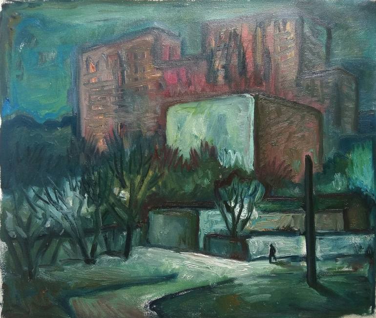 The Night City Painting by Anton Matiev |