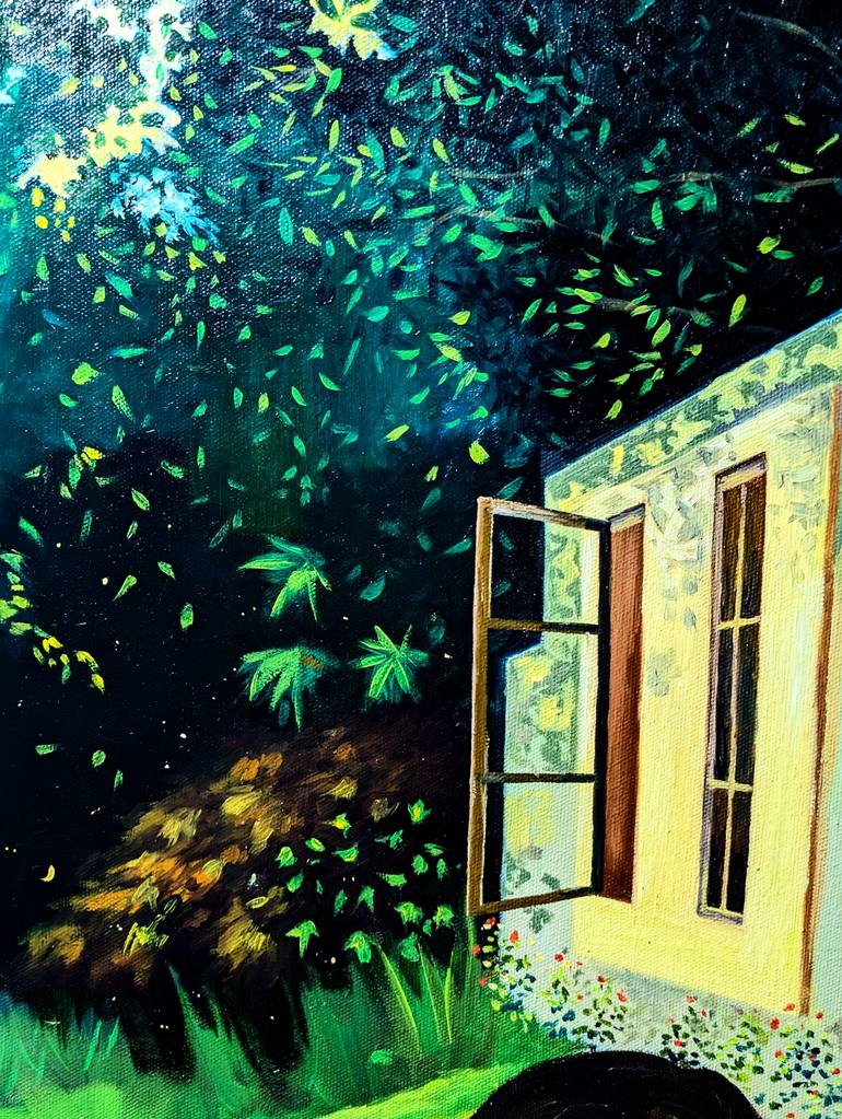 Original Art Deco Landscape Painting by Ranga J