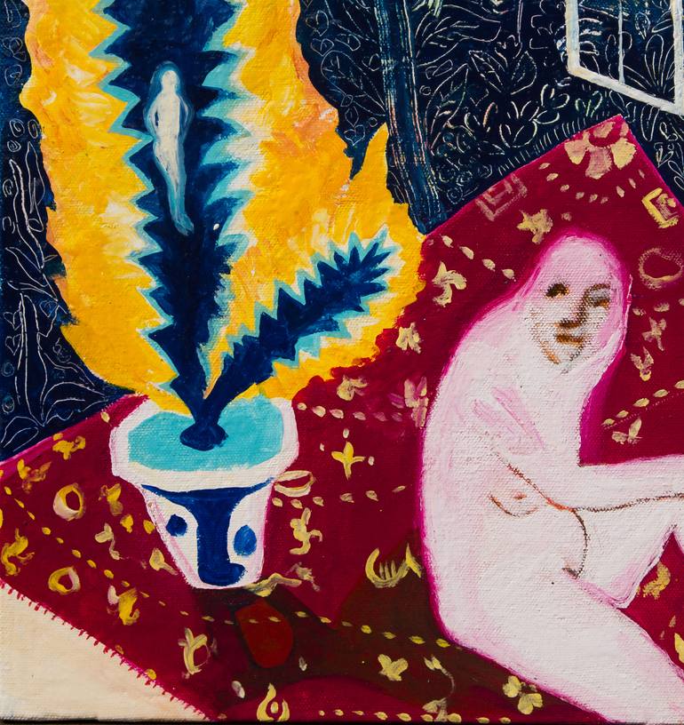 Original Abstract Expressionism Women Painting by Ranga J