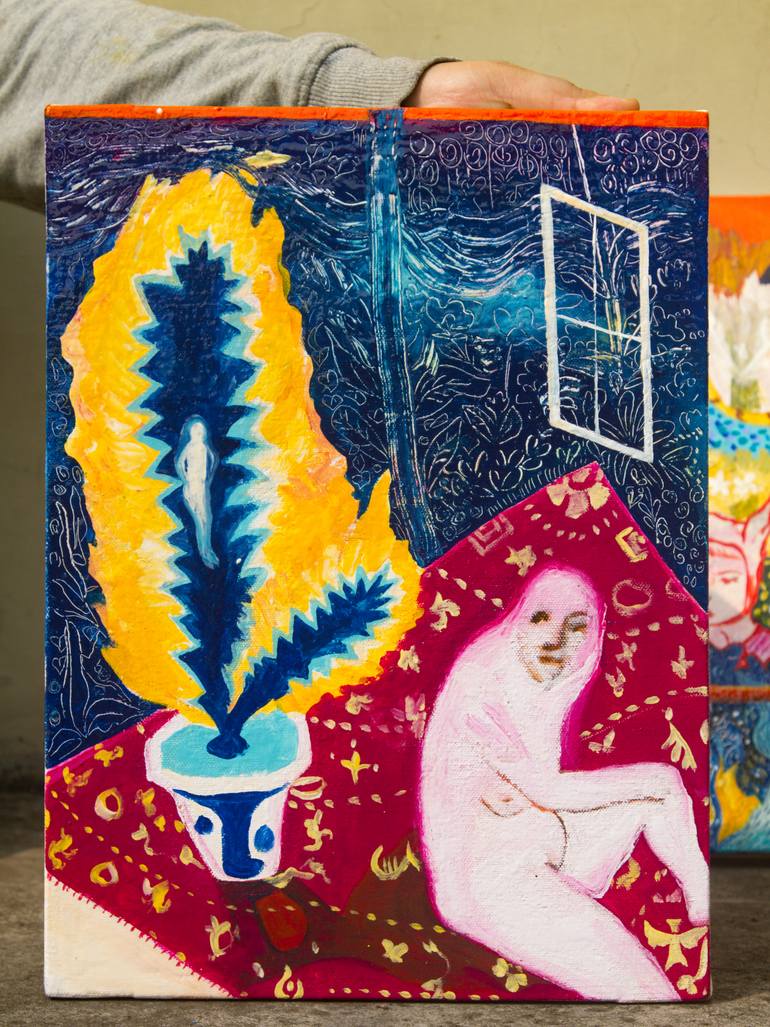 Original Abstract Expressionism Women Painting by Ranga J