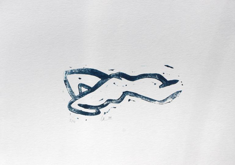 Original Abstract Nude Printmaking by Stephanie Larene