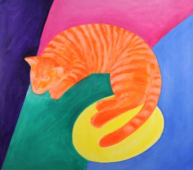 Print of Figurative Cats Paintings by Guido Venturini