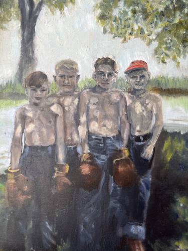 Original Figurative Kids Painting by Francine Brimhall