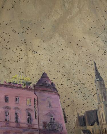 Original Figurative Cities Paintings by Noemi Zelenak