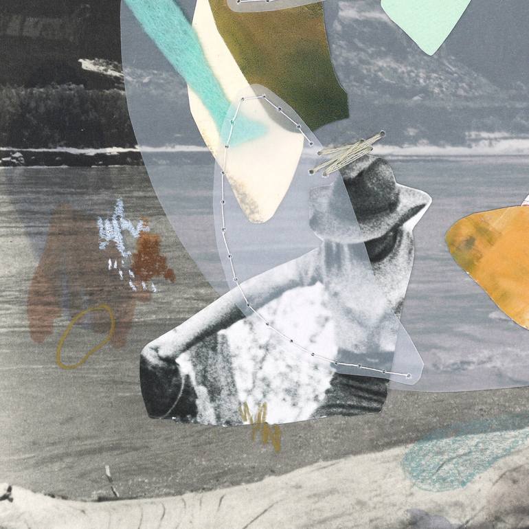 Original Abstract Expressionism Abstract Collage by Linden Eller