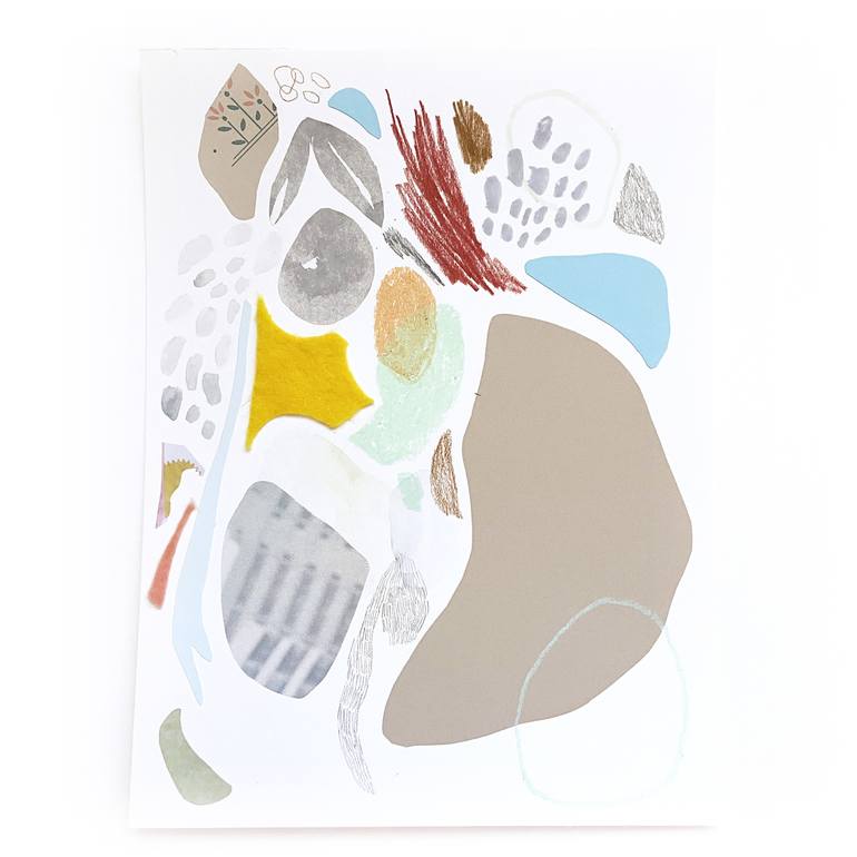 Original Abstract Expressionism Abstract Collage by Linden Eller