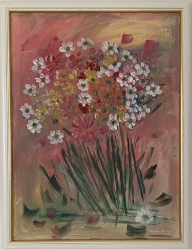 Original Abstract Floral Paintings by Carmen Aurariu