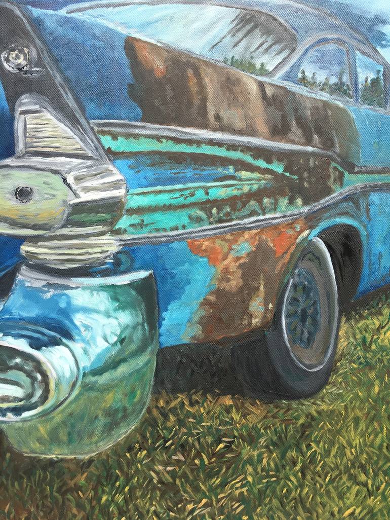 Old Abandoned Car Painting by Carmen Aurariu | Saatchi Art