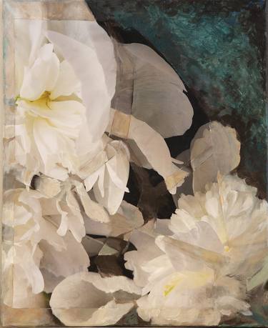 Original Expressionism Floral Collage by Carol Weinberg