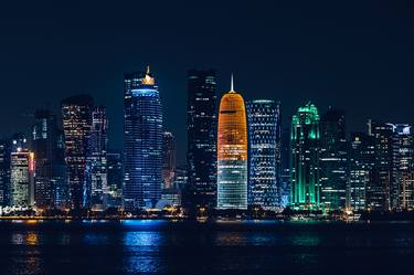 Doha Skyline By Night - Limited Edition of 20 thumb