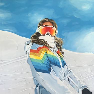 Saatchi Art Artist Liz Slome; Painting, “Skier I” #art