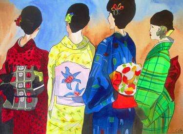 Original Fashion Paintings by Sacha Grossel