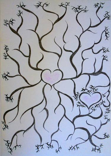 Original Abstract Love Drawings by Dorota Anna Undrych