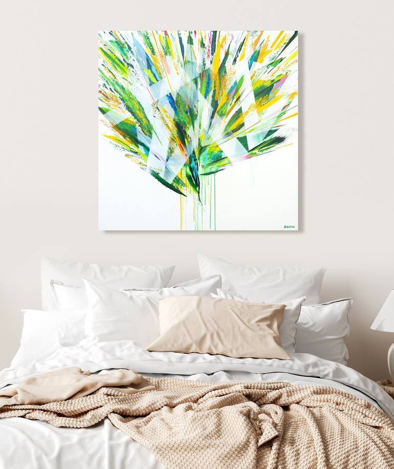 Original Abstract Floral Painting by Andrew Sechin