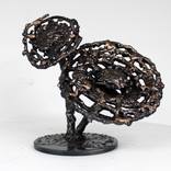 Metal Flower Sculpture in Steel and Bronze – Fleur 39-23 by philippe BUIL