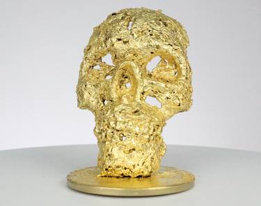 Skull CLVII - Skull artwork steel gold leaf thumb