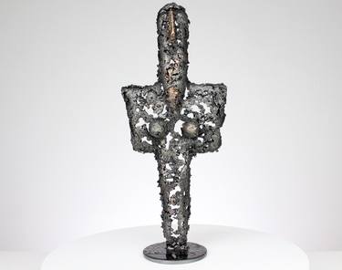 Idol CLXV - Metal sculpture bronze and steel thumb