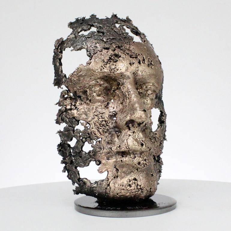 Original Expressionism Portrait Sculpture by philippe BUIL