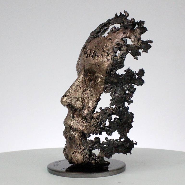 Original Expressionism Portrait Sculpture by philippe BUIL