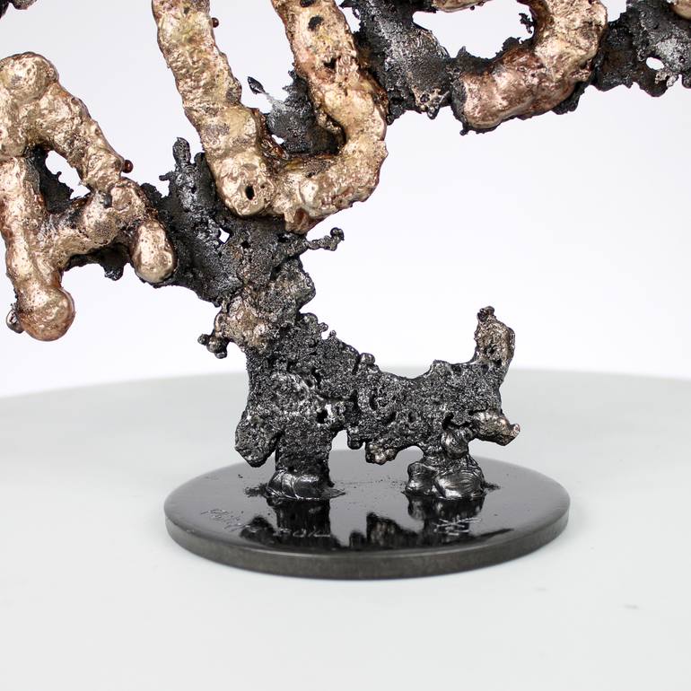 Original Abstract Calligraphy Sculpture by Philippe Buil