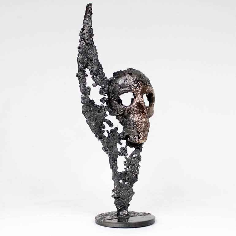 Original Abstract Mortality Sculpture by Philippe Buil