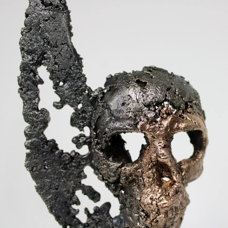 Original Abstract Mortality Sculpture by Philippe Buil