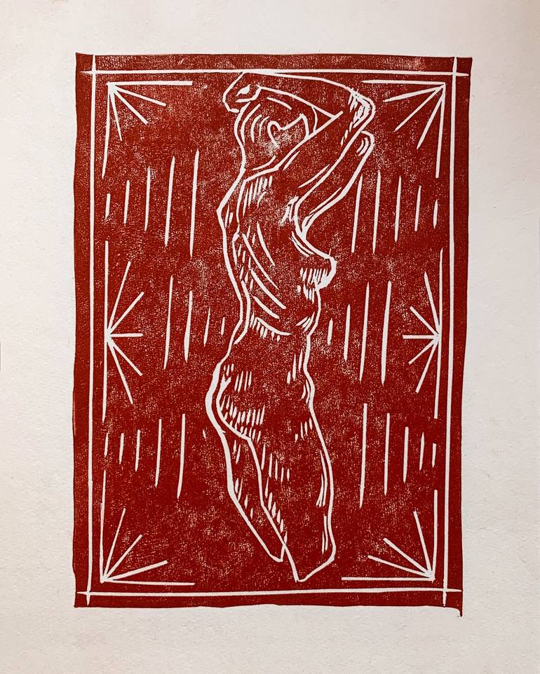 Print of Art Deco People Printmaking by Alona Parnevych
