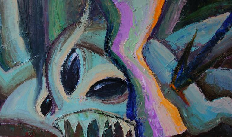Original Expressionism Fantasy Painting by Anastasiia Kravchuk